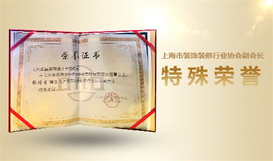 上海市裝飾裝修行業協會副會長